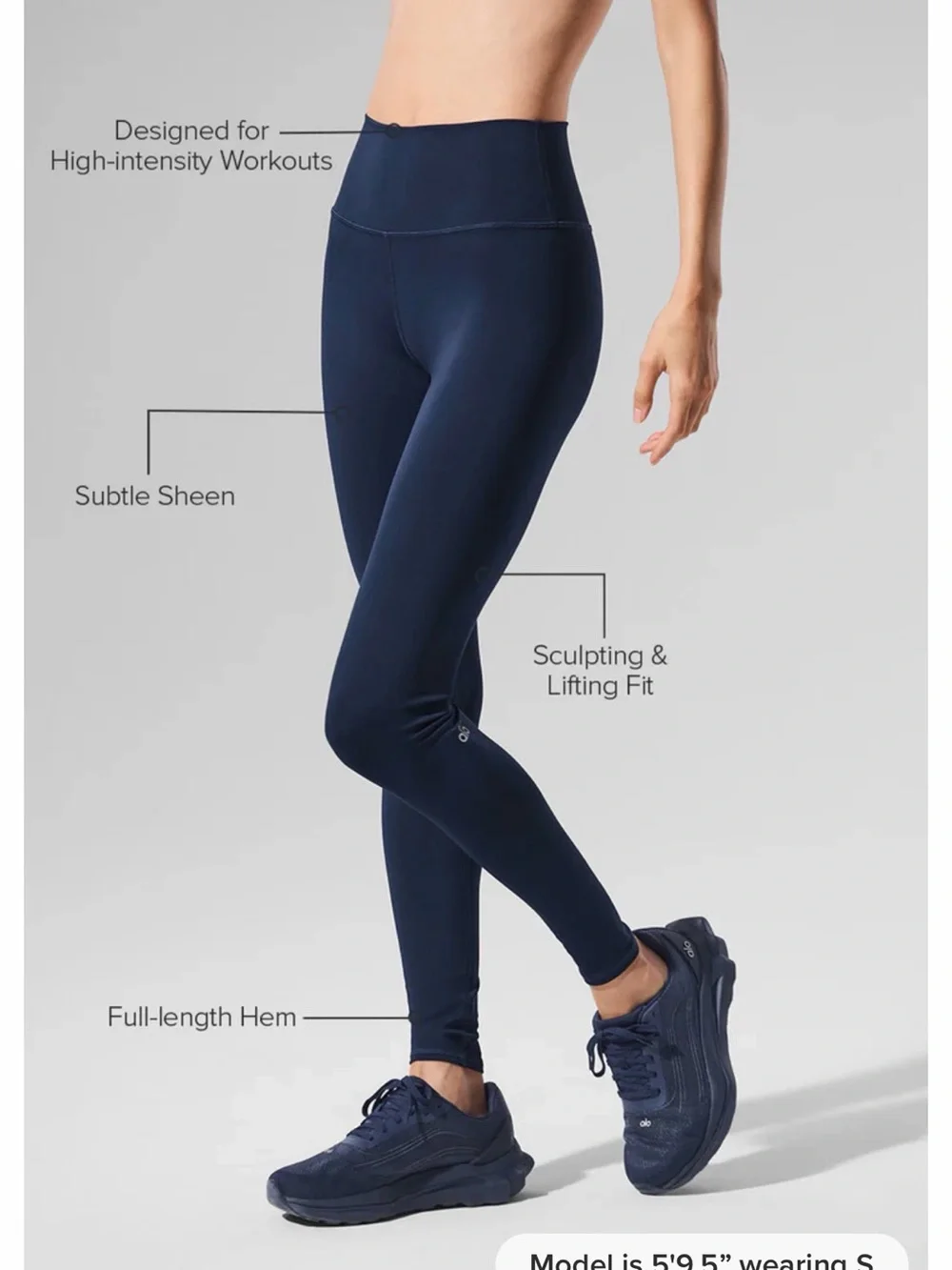 Alo Yoga Navy High-Waist Airlift Legging